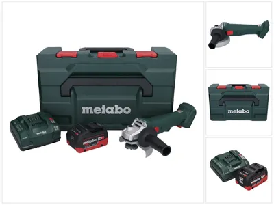 Produktbild von Metabo W 18 L 9-125 Akku Winkelschleifer 18 V 125 mm + 1x Akku 10,0 Ah + Ladegerät + metaBOX