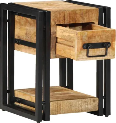 Produktbild von vidaXL Nachttisch 2 pcs Braun 30 x 30 x 40 cm Massivholz Mango
