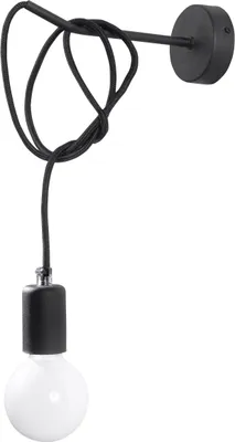Produktbild von Wandleuchte EDISON schwarz 1xE27 15W Stoff/Stahl 100x23x8cm Sollux Lighting