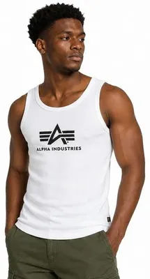 Produktbild von Alpha Industries Tank Top Logo weiß : XXL