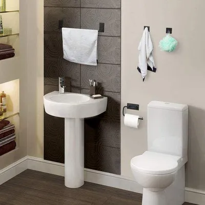 Produktbild von Famanu Badezimmer-Set 4-teilig - Mattschwarz, Selbstklebend