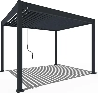 Immagine prodotto di Pergola Weide Classic in alluminio 3x3,6 m con tetto a lamelle, autoportante, antracite