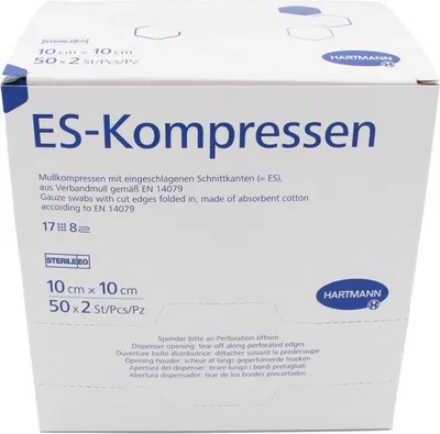 Produktbild von [50x2 Stück] [10x10 cm] ES-Kompressen [steril] [8-fach], [Hartmann]