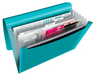 Produktbild von Esselte 626254, Zeichenmappe, A4, Polypropylen (PP), Gemischte Farben, 300 Blätter, 330 mm