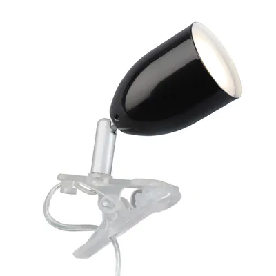 Produktbild von Retro LED Klemmlampe - schwenkbar - in Schwarz - inkl. LED