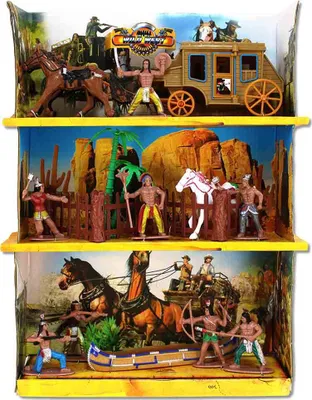 Produktbild von Cowboy und Indianer Spielfiguren Set - 39x30 cm