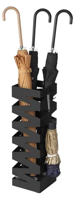 Produktbild von Regenschirmständer - Schirmhalter - Mit Tropfschale - Mit Haken - Höhe 49 cm - Schwarz