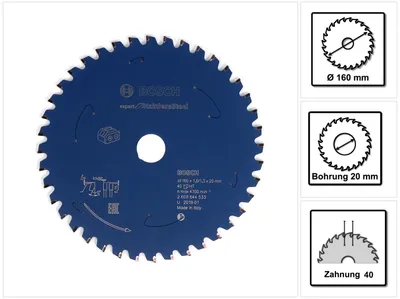 Zdjęcie produktu dla Bosch 2 608 644 533, Stal nierdzewna, 16 cm, 2 cm, 1,3 mm, 4700 RPM, 1,6 mm