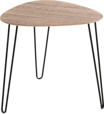 Produktbild von HAKU Beistelltisch eiche, schwarz - MDF, Metall, B/H/T: 40x43x40 cm