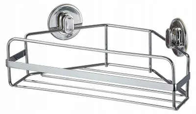 Produktbild von SEPIO Duschablage Silber, Badezimmer Organizer Eckig, Duschablage zum Hängen, Duschregal Organizer, Shower Shelf
