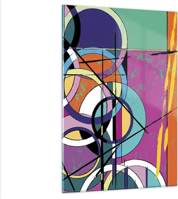 Produktbild von Bilder auf glas - Einteilig - Abstraktion modern - 80x120cm - Glasbilder - Wandbilder - Bilder - zum Aufhängen bereit - Wanddekoration aus Glas - Glas Bilder - Wandbild auf Glas - GPA80x120-3601