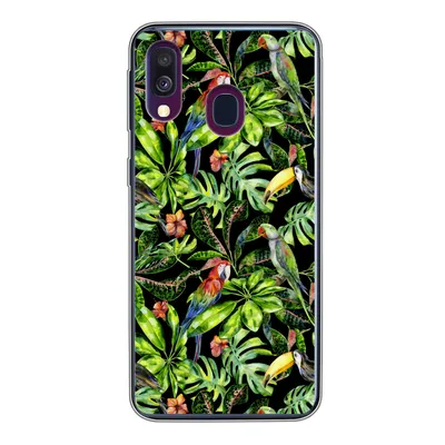 Produktbild von MuchoWow® Handyhülle Schutzhülle Hülle für Samsung Galaxy A40 Vögel - Tropisch - Muster Silikon Softcase Handy Hülle - Handy-Tasche