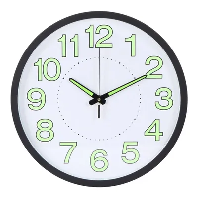 A close-up shot of a wall clock.