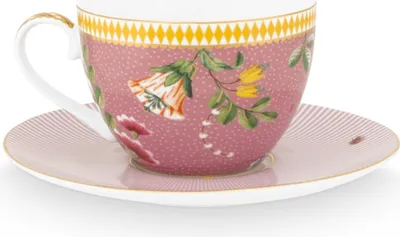 Produktbild von PIP STUDIO La Majorelle Tasse mit Untertasse pink 0,28 l