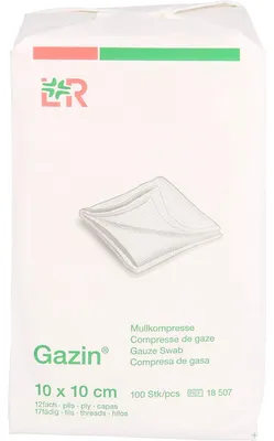 Obrázok produktu pre GAZIN Compress 10x10cm 8-násobný OP, 100 ks KOM