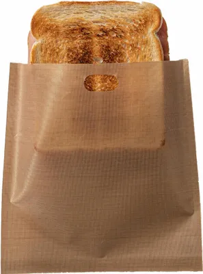 Produktbild von Boska Toaster-Beutel Toastabags 3er Set, wiederverwertbare Beutel für Toaster, Glasfaser, Braun, 330315
