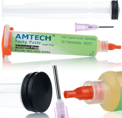 Produktbild von Rosfix NC-559-ASM — No-Clean Flussmittelströmung in Spritze | Gelkonsistenz, einfache Reinigung mit Isopropanol | Für Reballing, BGA, SMD