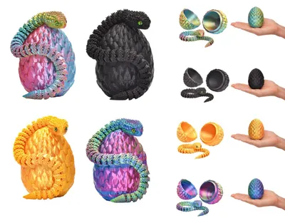 Immagine prodotto di Drago nell’Uovo – set di 4 uova grandi con baby draghi | figure sorpresa 3D – SN_EG_S4