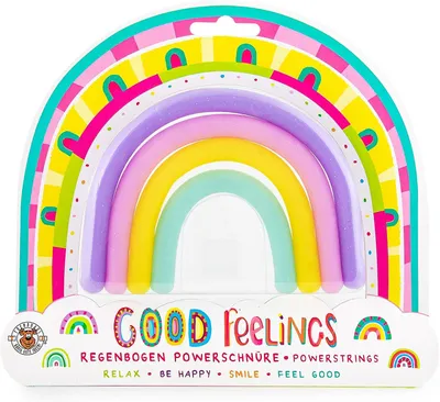 Immagine prodotto di Powersnoerset Arcobaleno con glitter - Set da 4 pezzi - Giocattolo sensoriale per bambini