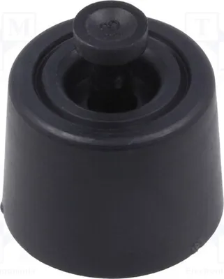 Obrázok produktu pre 10 kusov rýchlo montovateľných pätiek: šírka B: 20 mm, čierna, priemer A: 8,1 mm, materiál: polyetylén, výška C: 18 mm, model GF-125, pre nožičky