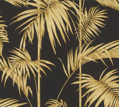 Obrázok produktu pre Livingwalls Palmentapete Metropolitan Stories tropical Tapete Lola Paris Vliestapete gold schwarz orange 10,05 m x 0,53 m