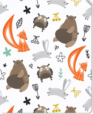Produktbild von MuchoWow® Mauspad Mousepad Tiere - Wald - Muster 30x40 cm - Mousepads - Maus Mat - Pad - Mausunterlage - Mausmatten