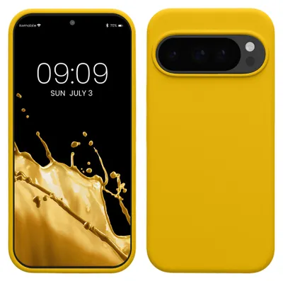Produktbild von kwmobile Handyhülle für Google Pixel 10 / Pixel 10 Pro Hülle - Case Silikon - Kabelloses Laden - Schutzhülle Cover in Strahlend Gelb