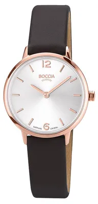 Boccia 3345-05 Damenuhr Titan Schwarz/Roségoldfarben 1