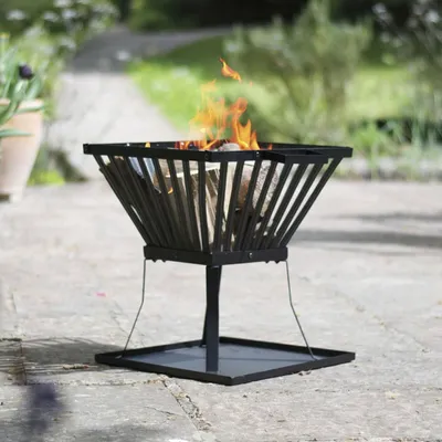 Produktbild von RedFire Feuerkorb Denver Schwarz Stahl 51,5x39x45 cm 85015