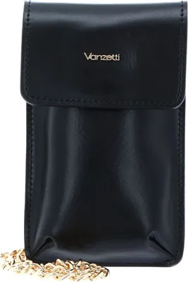 Image de Vanzetti Cuir sac pour téléphone portable sac à épaule bandoulière Phone Bag Black noir