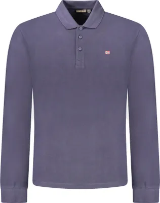 Immagine prodotto di Camicia da uomo a maniche lunghe blu - vestibilità regolare, polo con ricamo