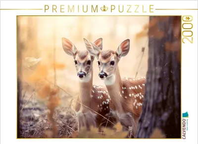 Produktbild von CALVENDO Puzzle Rehkitze | 2000 Teile Lege-Größe 90x67cm Foto-Puzzle für glückliche Stunden