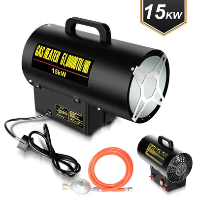 Produktbild von TolleTour Gasheizgebläse Gasheizer Heizgerät Gasstrahler Gas Heizgebläse manuelle Zündung Gaskanone 15000W für 225㎡ Werkstätten, Straßenbrücken, Eisenbahnflughäfen Maschinenwartung