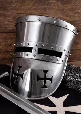 Produktbild von Kreuzritter Helm, 2 mm Stahl : M Größe: M