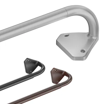 Image de Tringle à rideaux argentée Kuianroll pour fenêtres, de 122 à 213 cm, réglable