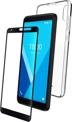 Immagine prodotto di Wiko, Set di protezione 2 in 1: custodia morbida e pellicola protettiva per Wiko Y51, nero trasparente