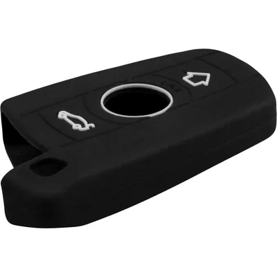 Produktbild von PhoneNatic Silikon Schlüssel Hülle kompatibel mit der BMW X1 E84, X3 E83 und X5 E70 3-Tasten Fernbedienung in schwarz Funkschlüssel 3-Key