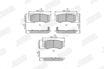 Produktbild von JURID Bremsbeläge Satz Hinten für HYUNDAI SANTA FÉ II (CM) 572608J