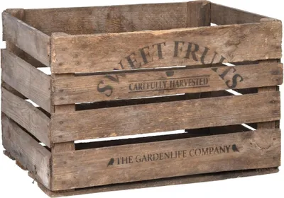Produktbild von Kiste Aufbewahrungsbox aus Holz braun 42x51x30 cm
