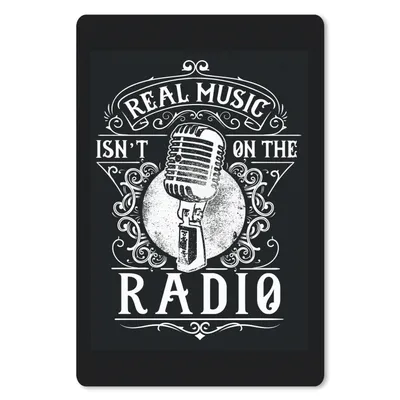 Produktbild von MuchoWow® Mauspad Mousepad Mikrofon - Musik - Retro - Zitat 18x27 cm - Mousepads - Maus Mat - Pad - Mausunterlage