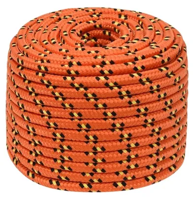 Imagen del producto de Cuerda para escalada, 25 metros de longitud, material de alta resistencia, color naranja