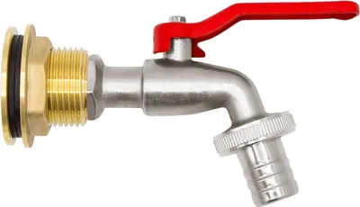 Produktbild von Regentondoorführung + Kugelhahn Set 14702, 3/4", Messing