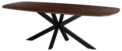 Productafbeelding van Eettafel Jaimy Walnoot Deens Ovaal 200cm - Giga Meubel