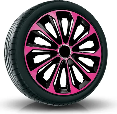 Produktbild von Radkappen Radzierblenden (4Stück) 16 Zoll pink/schwarz EXTRA STRONG Z458690