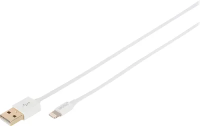 Immagine prodotto di DIGITUS - Cavo Lightning - Lightning maschio a USB maschio - 1 m - doppio isolamento - bianco