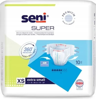 Zdjęcie produktu dla Seni Super Pieluchomajtki dla dorosłych XS, 10 sztuk
