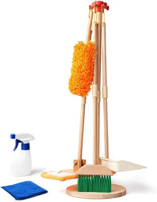 Image de Kit de nettoyage Montessori en bois  pour enfants