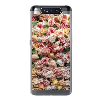 Produktbild von MuchoWow® Handyhülle Schutzhülle Hülle für Samsung Galaxy A80 Rosen - Farben - Wand Silikon Softcase Handy Hülle - Schutzdeckel