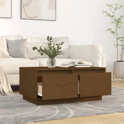 Image de Maison Exclusive - Table basse brun miel 80x50x35 cm Bois massif Pin