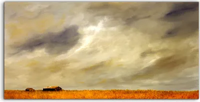 Produktbild von Coloray Acrylbild 100x50  Wandbild Acrylbilder Kunstdruck Bauernhof Winthrop Washington